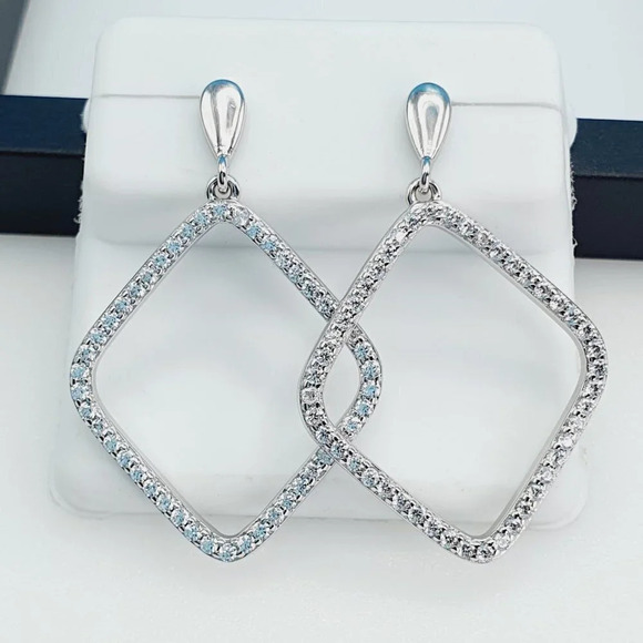 "925 Sterling Silver Cubic Zirconia Earrings, UU1P6A6115 - Picture 9 of 9